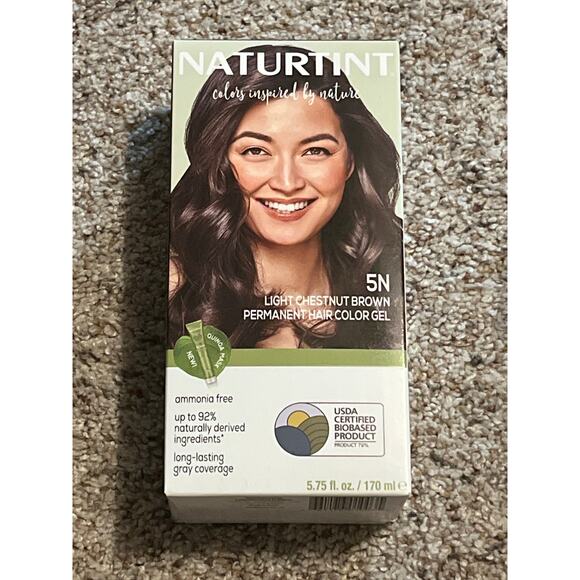 NATURTINT 5N Light Chestnut Brown Permanent Hair Color Gel Vegan Gray Coverage - Picture 1 of 6
